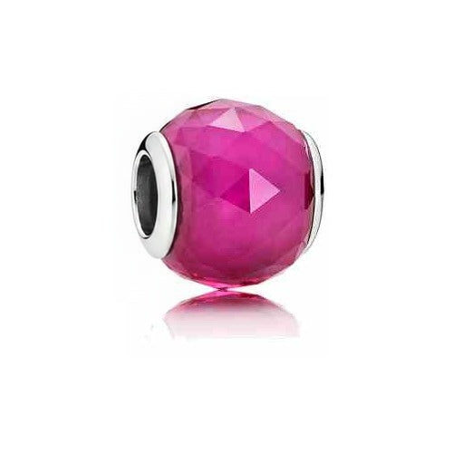 Charm Separador Cristal Rosa Facetado