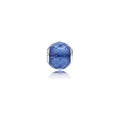 Charm Cristal Azul Facetado Plata