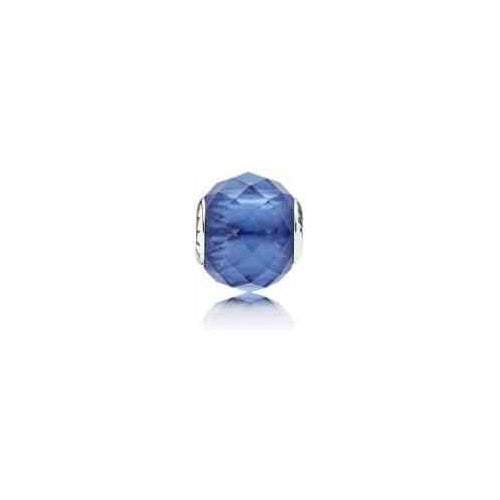 Charm Cristal Azul Facetado Plata