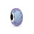 Charm Separador Cristal Lavanda con Flores Talladas