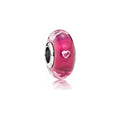 Charm Separador Corazón Rosa Brillante