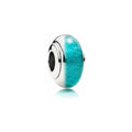 Charm Separador Cristal Azul Espiral