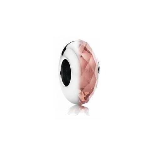 Charm Separador Cristal Rosa Pastel Facetado