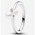 Anillo de Plata con Perlas y Circonita