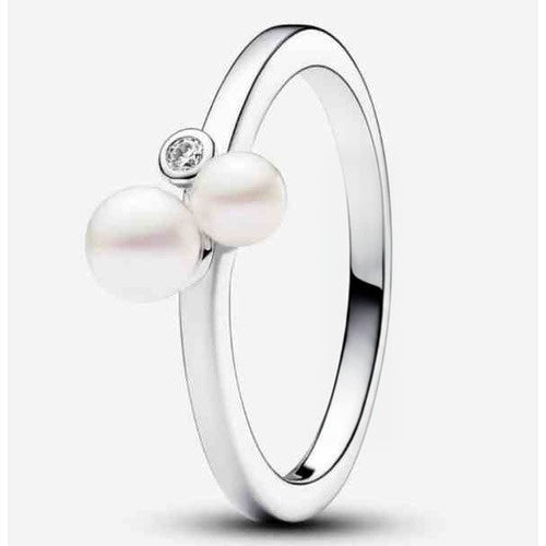 Anillo de Plata con Perlas y Circonita