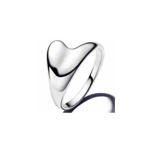 Anillo Corazón Plateado