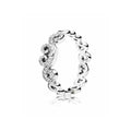 Anillo Brillante de Corazones Entrelazados