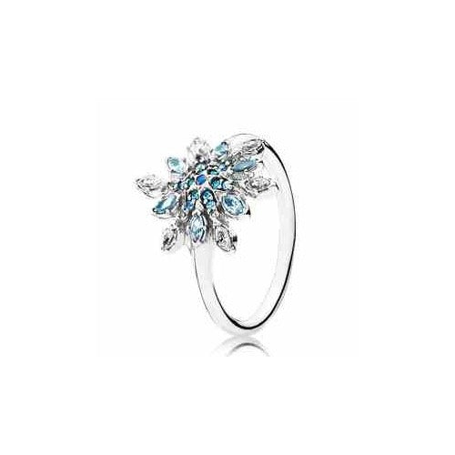 Anillo Copo de Nieve Azul