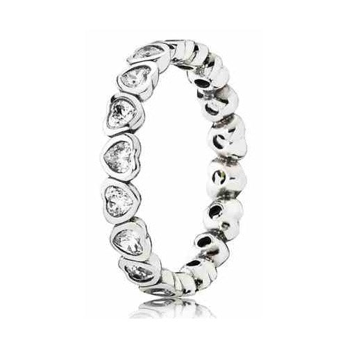 Anillo Corazón Brillante Infinito