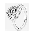 Anillo Diseño Rosa con Circonitas