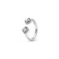 Anillo Abierto Brillante Cuadrado