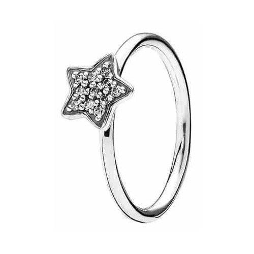 Anillo Estrella Brillante de Plata