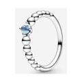 Anillo Corazón Bolitas Celeste