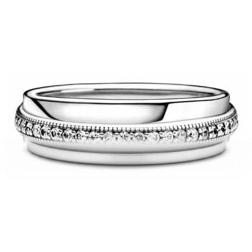 Anillo de Plata con Circones Brillantes