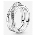 Anillo Triple Enlazado con Circonitas Cúbicas