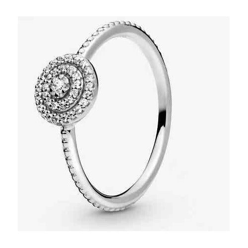 Anillo Halo Circular Brillante