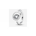 Anillo Doble Círculo Brillante Tipo Pan