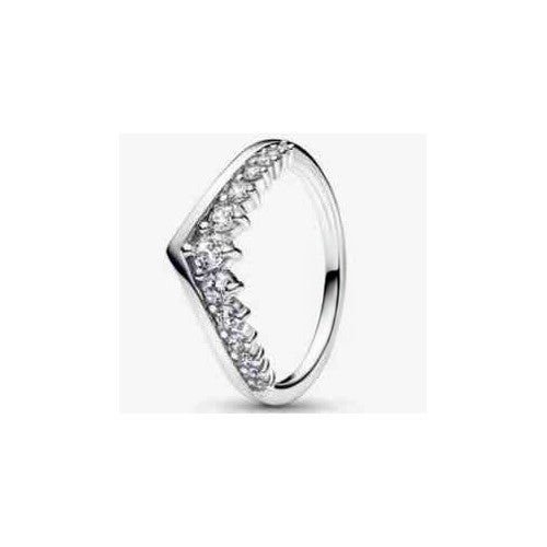 Anillo Chevron Brillante con Cristales