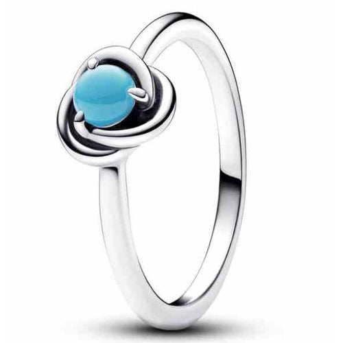 Anillo Nudo Infinito Turquesa