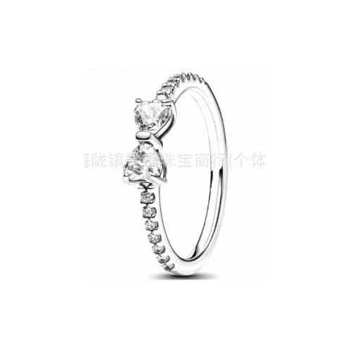 Anillo Doble Corazón Brillante