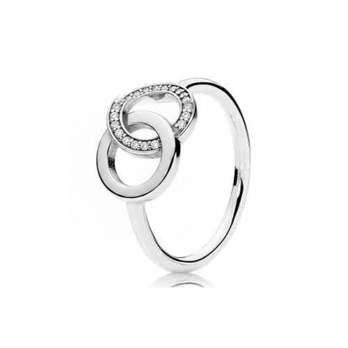 Anillo Doble Aro Entrelazado con Circonitas