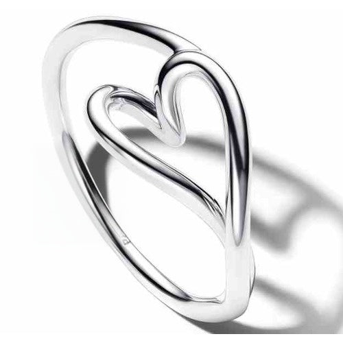 Anillo Corazón Interconectado en Plata
