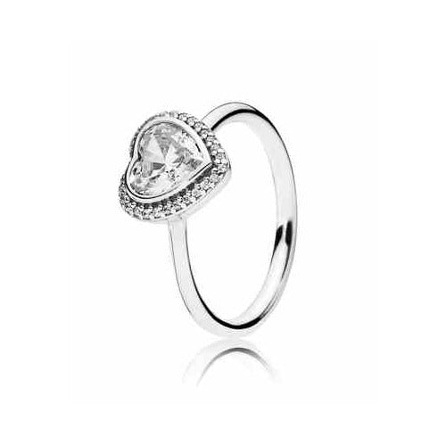 Anillo Corazón Brillante Radiante
