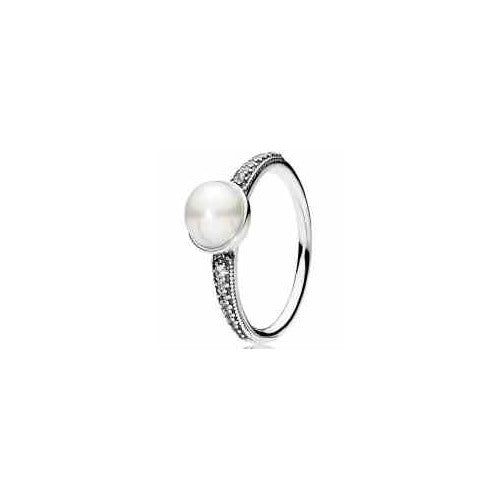 Anillo de Plata con Perla y Circonitas