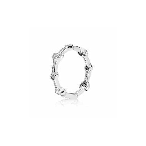 Anillo Corazones Entrelazados Brillantes