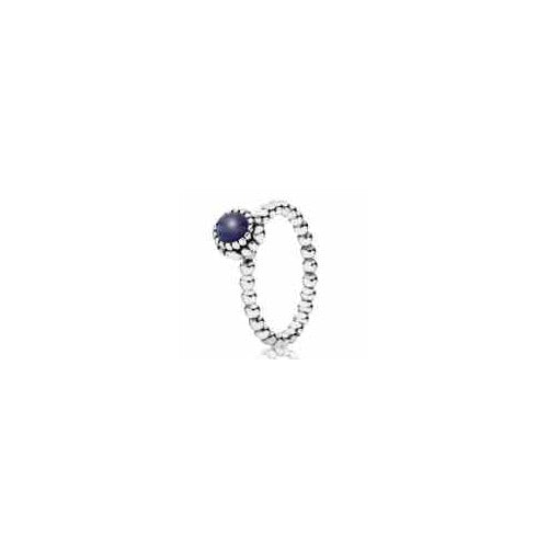 Anillo Brillante con Zafiro Sintético
