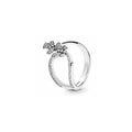 Anillo Doble Mariposa Brillante