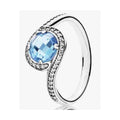 Anillo Infinito Azul Cristalino