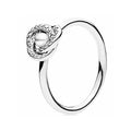 Anillo Infinito de Plata con Perla y Circonitas
