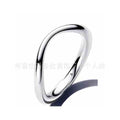 Anillo Minimalista Curvo Plateado