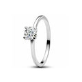 Anillo de Solitario con Diamante Redondo