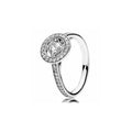 Anillo Brillante Halo de Corazón
