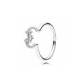 Anillo Doble Corazón Brillante