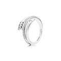 Anillo "Loved" Hojas Plateadas