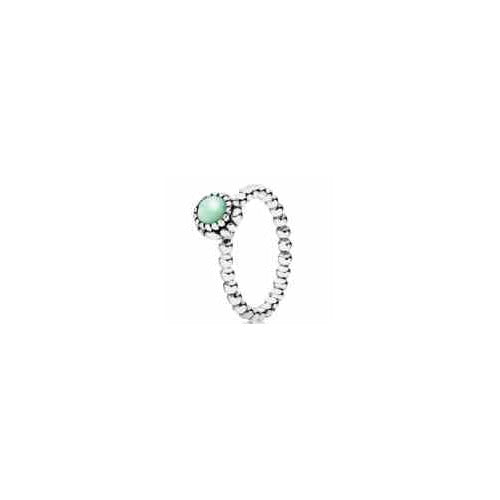 Anillo "Perlas de Luz" con Piedra Verde