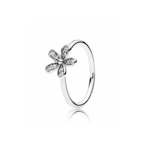 Anillo Delicado Flor Diamantada