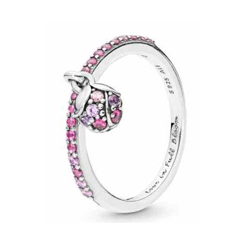 Anillo "Love in Full Bloom" con piedras rosas