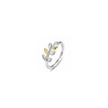 Anillo Hoja de Laurel Dual