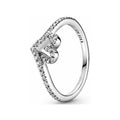 Anillo Corazón Entrelazado Brillante