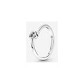 Anillo Corazón Brillante Plata Esterlina 925