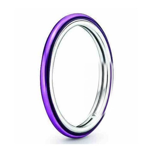 Anillo Doble Morado Elegante