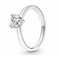 Anillo Corazón Brillante en Plata Esterlina