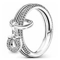 Anillo Doble Dije Herradura Brillante