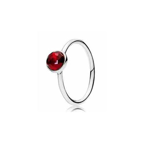Anillo de Plata con Gema Roja