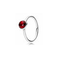 Anillo de Plata con Gema Roja