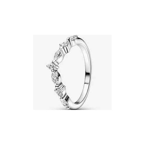 Anillo Radiante Contorno en Plata de Ley